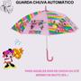 Imagem de Guarda chuva infantil automático minnie 48cm sombrinha criança