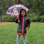 Imagem de Guarda-chuva infantil Disney Minnie Mouse, Vampirina e Moana com poncho de chuva combinando para meninas de 2 a 7 anos