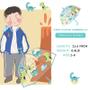 Imagem de Guarda-chuva infantil MRTLLOA Clear Bubble Tiffany Blue Dinosaur