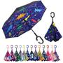 Imagem de Guarda-chuva infantil MRTLLOA Jurassic Park 90 cm à prova de vento invertido