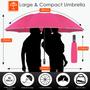 Imagem de Guarda-Chuva Invertido Bodyguard à Prova de Vento com Faixa Reflexiva Rosa