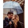 Imagem de Guarda Chuva Longo Com Cabo Curvo Sombrinha Transparente Fazzoletti