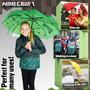 Imagem de Guarda-chuva Minecraft Kids Transparente Dome Verde