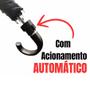 Imagem de Guarda Chuva Preto Reforçado com Sistema Automático Eficiente