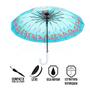 Imagem de Guarda chuva Reforçado Automático Portaria 16 Hastes Estampado Decoração de Eventos Decoração de Ambientes e Vitrines Designer Moderno