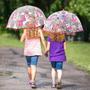 Imagem de Guarda-chuva RONIARE Kids Clear Bubble para chuva, rosa à prova de vento