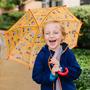 Imagem de Guarda-chuva Wildkin Kids com dossel à prova de chuva e alça curva