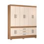 Imagem de Guarda Roupa 10 Portas e 3 Gavetas New Murano Amêndola/Off White - Demóbile