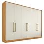 Imagem de Guarda Roupa 100% MDF 6 Portas Argos Made Marcs Peroba/Off White