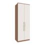 Imagem de Guarda Roupa 2 Portas Cabideiro Duplo 2450mm Setiba Plus Rimo Carvalho/Branco