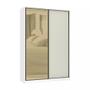 Imagem de Guarda Roupa 2 Portas de Correr 3 Gavetas 159cm com Vidro Reflecta Bronze Prime Luciane Móveis