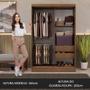 Imagem de Guarda-Roupa 2 Portas de Correr com Espelho Rustic Max Madesa