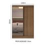 Imagem de Guarda-Roupa 2 Portas de Correr com Espelho Rustic Max Madesa