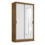 Imagem de Guarda Roupa 2 Portas Deslizantes com Espelho Natal Naturale Branco 978026 Moval