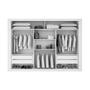 Imagem de Guarda Roupa 3 Portas  de Correr e 4 Gavetas c/ Espelho Veneza Luxo Branco - Rufato