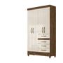 Imagem de Guarda Roupa 4 Portas Sobral Castanho Wood Off White 870030 Moval