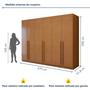 Imagem de Guarda-roupa 6 Portas 4 Gavetas Bertha