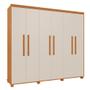 Imagem de Guarda Roupa 6 Portas 4 Gavetas Casal 100% MDF Nature Off White