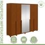 Imagem de Guarda-roupa 6 Portas 6 Gavetas 100% Mdf Imperatore com Espelho e com Pés
