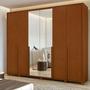 Imagem de Guarda-roupa 6 Portas 6 Gavetas 100% Mdf Imperatore com Espelho e com Pés