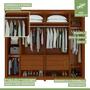 Imagem de Guarda-roupa 6 Portas 6 Gavetas 100% Mdf Imperatore com Espelho e com Pés