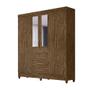 Imagem de Guarda Roupa 6 Portas com Espelho New Avaí Castanho Wood 896331 Moval