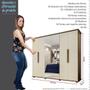 Imagem de Guarda Roupa 6P com Espelho Estrela RV Móveis FreijoOff White