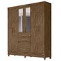 Imagem de Guarda Roupa 7 Portas com Espelho New Mafra Castanho Wood 897331 Moval