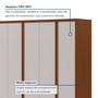 Imagem de Guarda-roupa 8 Portas 6 Gavetas 100% Mdf com Pés Ergon