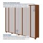 Imagem de Guarda-roupa 8 Portas 6 Gavetas 100% Mdf com Pés Ergon