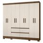 Imagem de Guarda Roupa 8 Portas Belém Castanho Wood Off White 972030 Moval