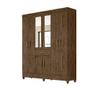 Imagem de Guarda Roupa 8 Portas com Espelho Portugal Castanho Wood 835331 Moval