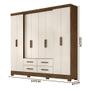 Imagem de Guarda Roupa 8 Portas San Lorenzo Plus Castanho Wood Baunilha 941391 Moval