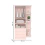 Imagem de Guarda Roupa C/ Cantoneira Quarto Infantil Bebê 2 Portas 3 Gavetas 1 Cabideiro Doce Sonho 825