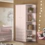Imagem de Guarda Roupa C/ Cantoneira Quarto Infantil Bebê 2 Portas 3 Gavetas 1 Cabideiro Doce Sonho 825