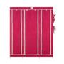 Imagem de Guarda roupa cabideiro portatil prateleiras dobravel armario arara grande organizador camping rosa