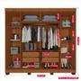 Imagem de Guarda-Roupa Casal 100% Mdf 6 Portas Com Espelho 4 Gavetas Londres Prime Imop Cinamomo