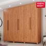 Guarda-Roupa Casal 100% MDF 6 Portas e 4 Gavetas Espanha - Tudo de Móveis Imagem de Guarda-Roupa Casal 100% MDF 6 Portas e 4 Gavetas Espanha - Tudo de Móveis