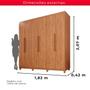 Guarda-Roupa Casal 100% MDF 6 Portas e 4 Gavetas Espanha - Tudo de Móveis Imagem de Guarda-Roupa Casal 100% MDF 6 Portas e 4 Gavetas Espanha - Tudo de Móveis