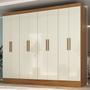 Imagem de Guarda Roupa Casal 100% MDF 8 Portas 4 Gavetas Jatobá Yescasa