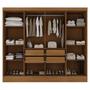 Imagem de Guarda Roupa Casal 100% MDF 8 Portas 4 Gavetas Jatobá Yescasa