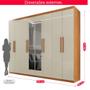 Guarda-Roupa Casal 100% MDF 8 Portas e 4 Gavetas Herrera Com Espelho - Tudo de Móveis Imagem de Guarda-Roupa Casal 100% MDF 8 Portas e 4 Gavetas Herrera Com Espelho - Tudo de Móveis