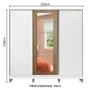Imagem de Guarda Roupa Casal 100% MDF Madesa Eros 3 Portas de Correr com Espelho com Pés
