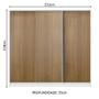 Imagem de Guarda Roupa Casal 100% MDF Madesa Royale 3 Portas de Correr - Branco/Rustic