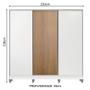 Imagem de Guarda Roupa Casal 100% MDF Madesa Royale 3 Portas de Correr com Pés - Branco/Branco/Rustic