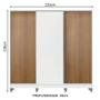 Imagem de Guarda Roupa Casal 100% MDF Madesa Royale 3 Portas de Correr com Pés - Branco/Rustic/Branco