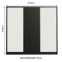 Imagem de Guarda Roupa Casal 100% MDF Madesa Royale 3 Portas de Correr - Preto/Branco/Preto