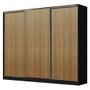 Imagem de Guarda Roupa Casal 100% MDF Madesa Royale 3 Portas de Correr - Preto/Rustic