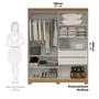 Imagem de Guarda-roupa Casal 160cm 2 Portas de Correr com Espelho Flex Color 100% Mdf Boldina Espresso Móveis