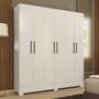 Imagem de Guarda Roupa Casal 180cm 6 Portas Vanci D02 Branco - Mpozenato